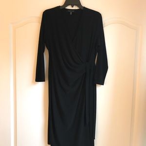 Evan Picone 3/4 sleeve black dress